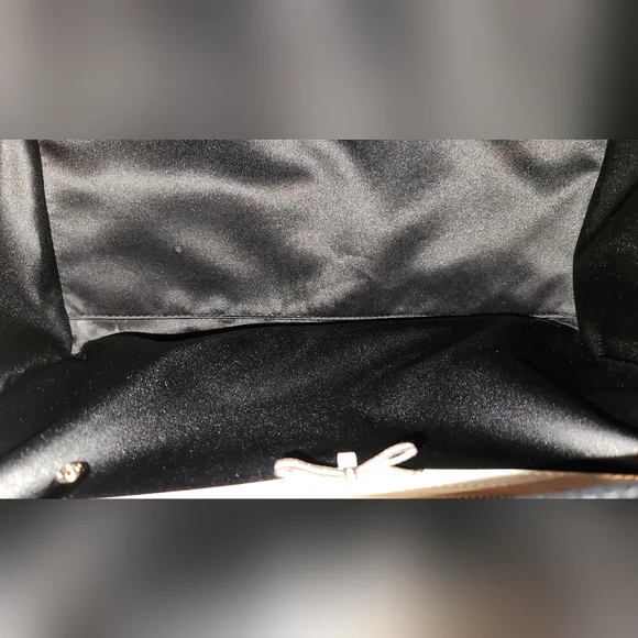 Henri bendel monogram embossed black leather top handle satchel bag - Picture 8 of 11